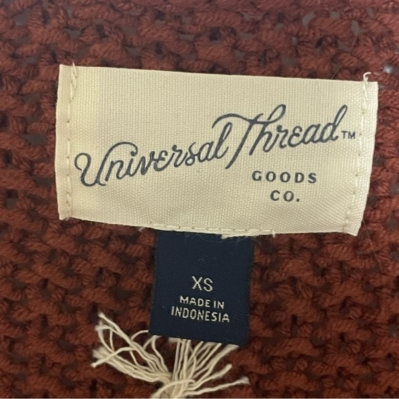 NWT Universal Thread Open Front Chunky
Knit Ruffle Cardigan Sweater Rust Size XS - Picture 8 of 10